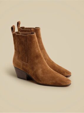 J. Crew Suede Chelsea Ankle Boots in Light Brown